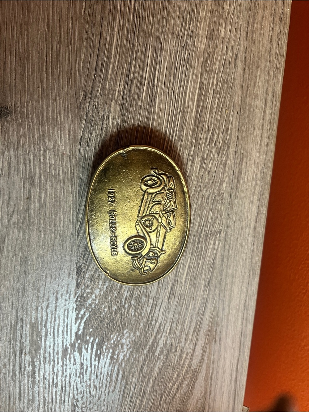 Vintage 1921 Rolls-Royce Brass Belt Buckle
